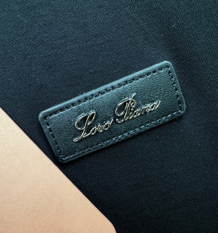 Loro Piana Solid Long Sleeve Polo Shirt – Autumn/Winter Collection in Black
