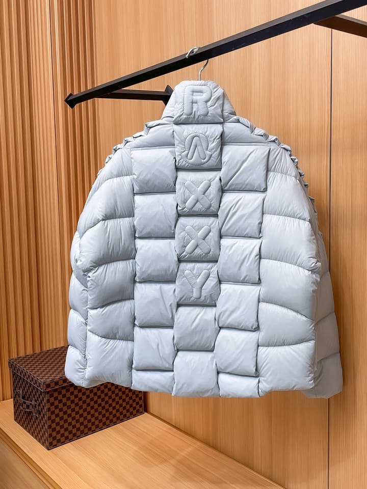 Moncler Stand Collar Embossed Down Jacket – Limited Edition in Black