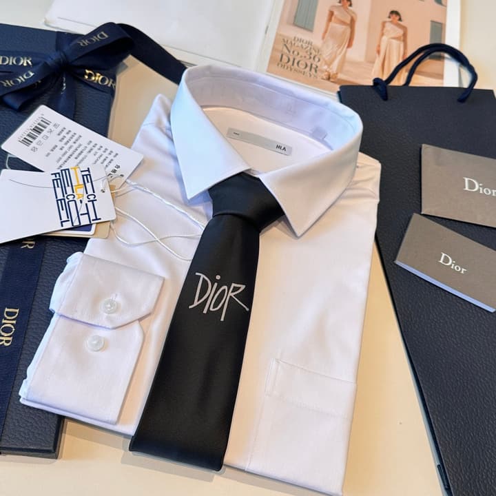 Dior Men's CD Embroidered Tie