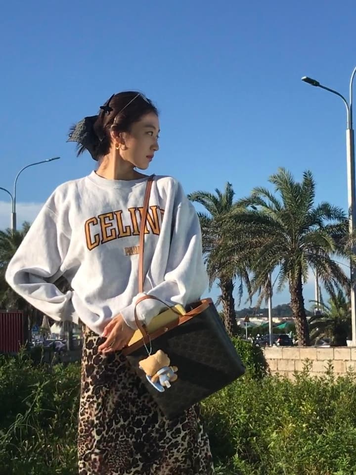 Celine Paris Printed Logo Sweatshirt
