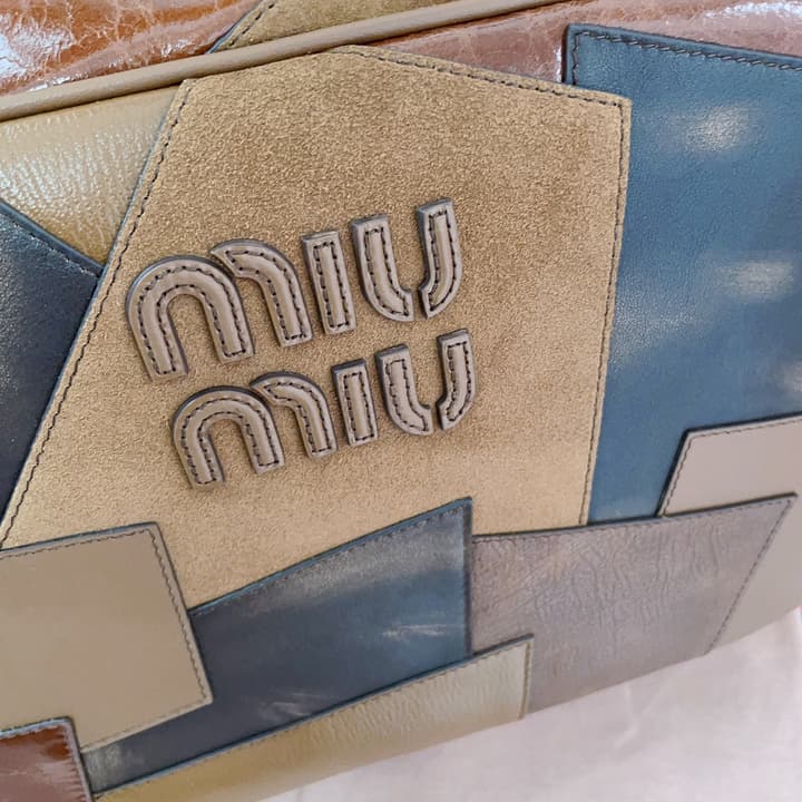 Miu Miu Patchwork Briefcase in Brown Patchwork
