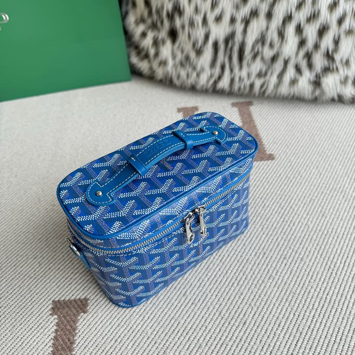 Goyard Muse Mini Vanity Case in Bright Orange Goyardine