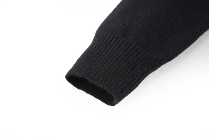 Celine Triomphe Embroidered Knit Sweater in Black