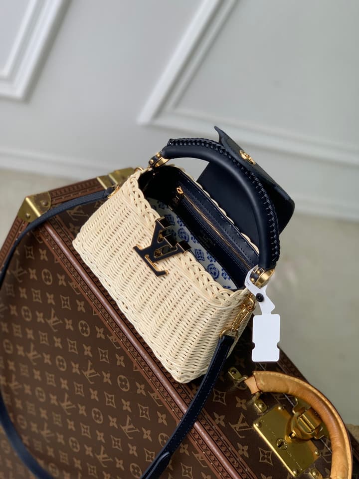 Louis Vuitton Capucines Mini Handbag in Beige