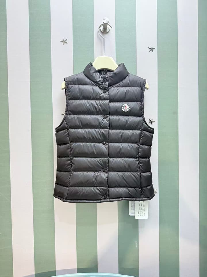 Moncler Kids Puffer Vest – 2025SS in Shiny Dark Gray
