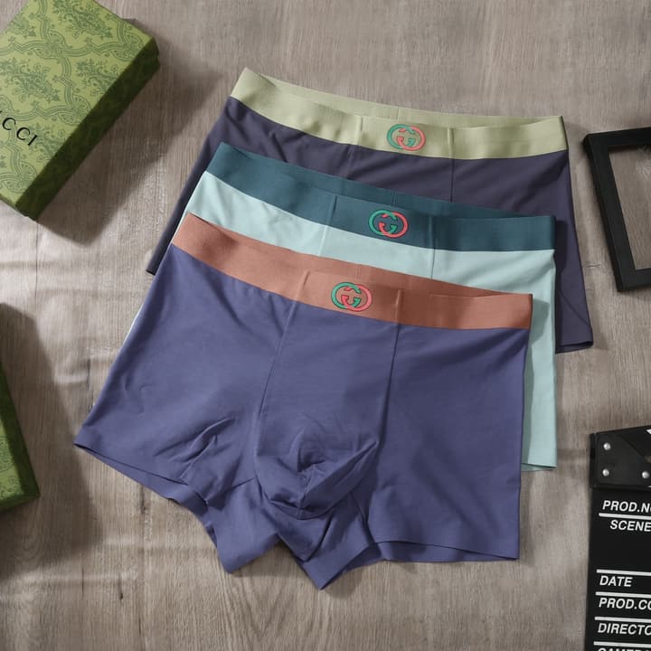 Gucci Men's Seamless Combed Cotton Underwear 3-Pack
