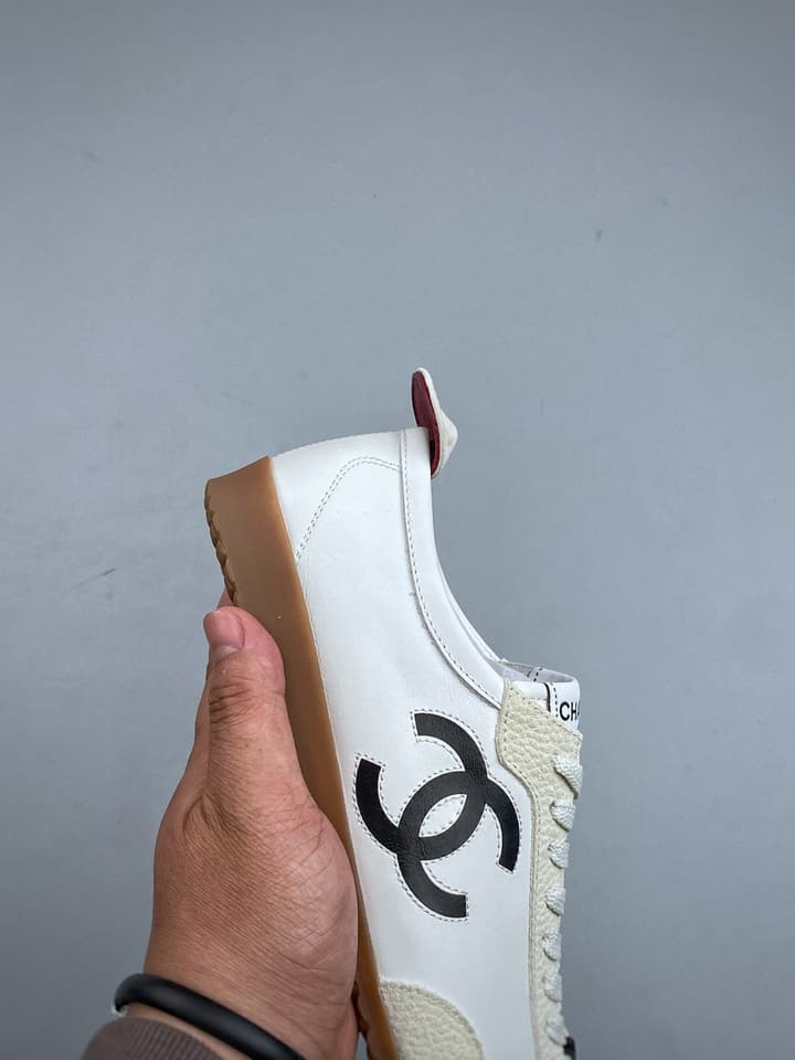 Chanel Panda German Training Sneakers – 2026 Spring/Summer Collection – 26P in Tan And White