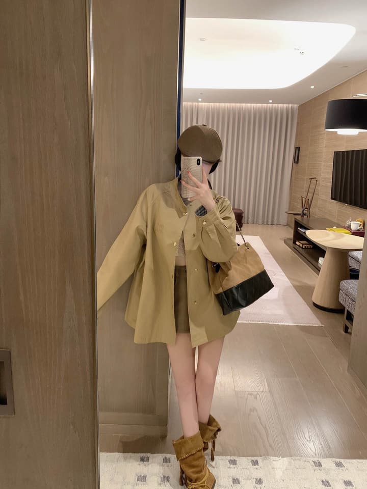 Miu Miu Plaid Trench Coat – 25FW in Blue Plaid