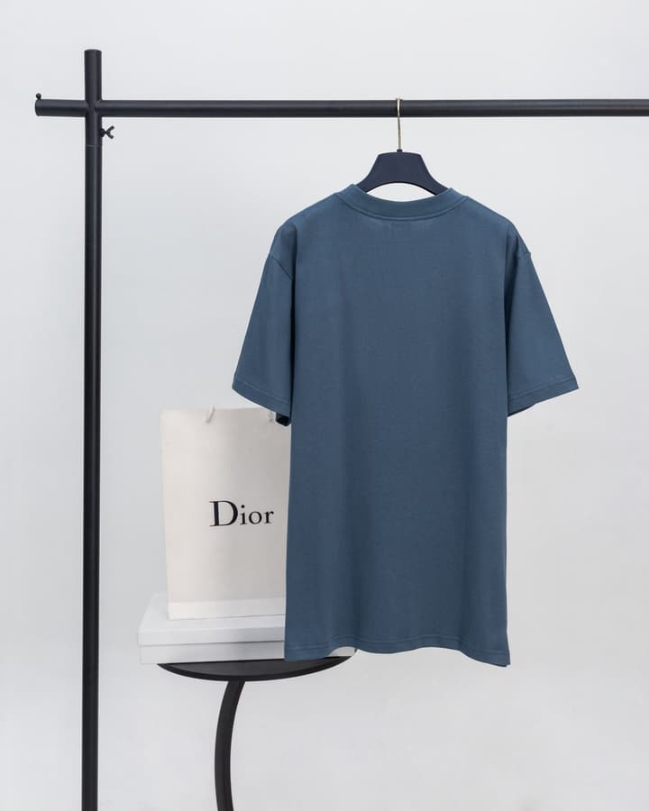 Dior BookCover Les Fleurs du Mal Embroidery T-Shirt in Blue