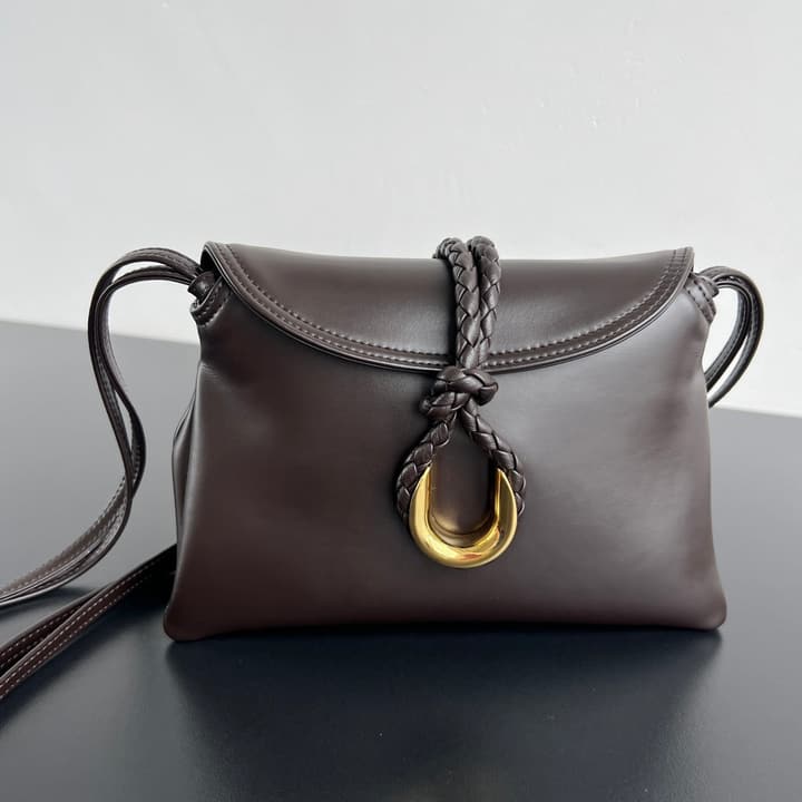 Bottega Veneta Baby Liberta Calfskin Shoulder Bag in Classic Black