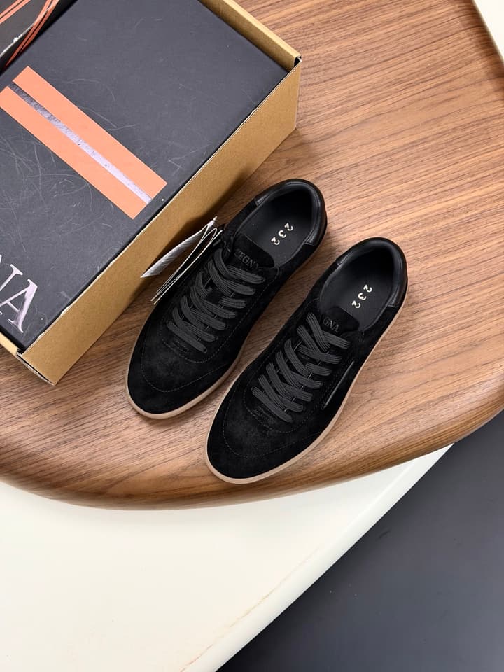 Zegna Old Money Suede Casual Sneakers