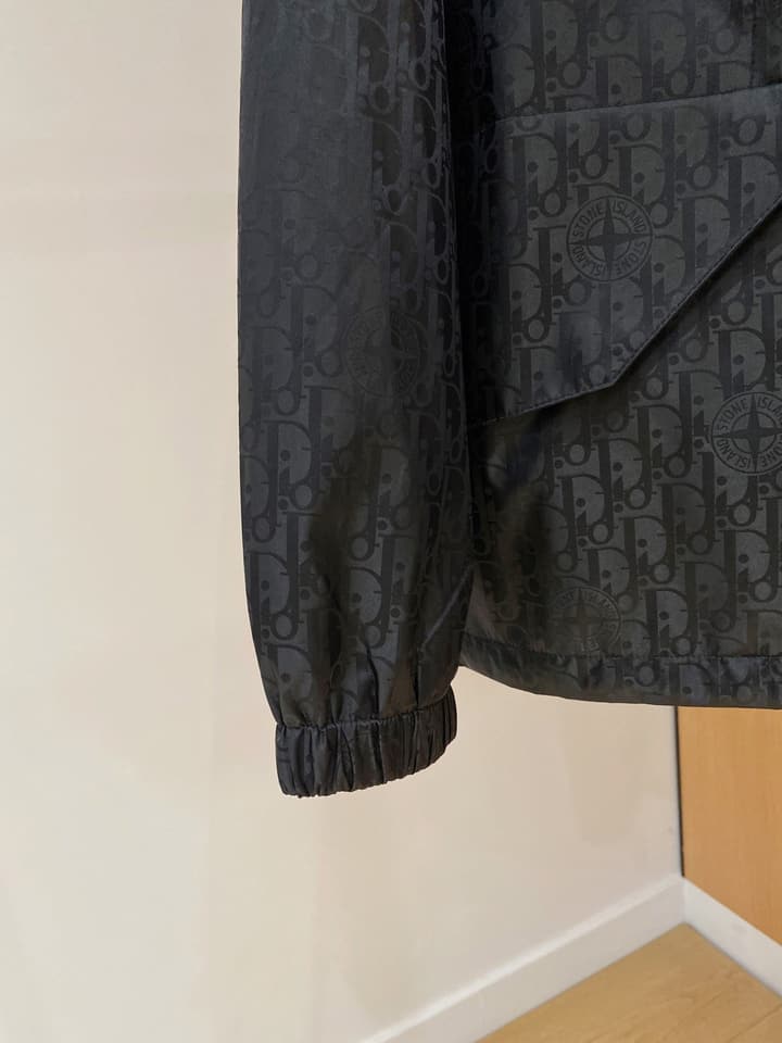 Dior New Runway Collection Jacket in Dark Gray Oblique Hooded Jacket