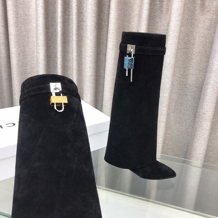 Givenchy Glossy Leather Knee-High Boots