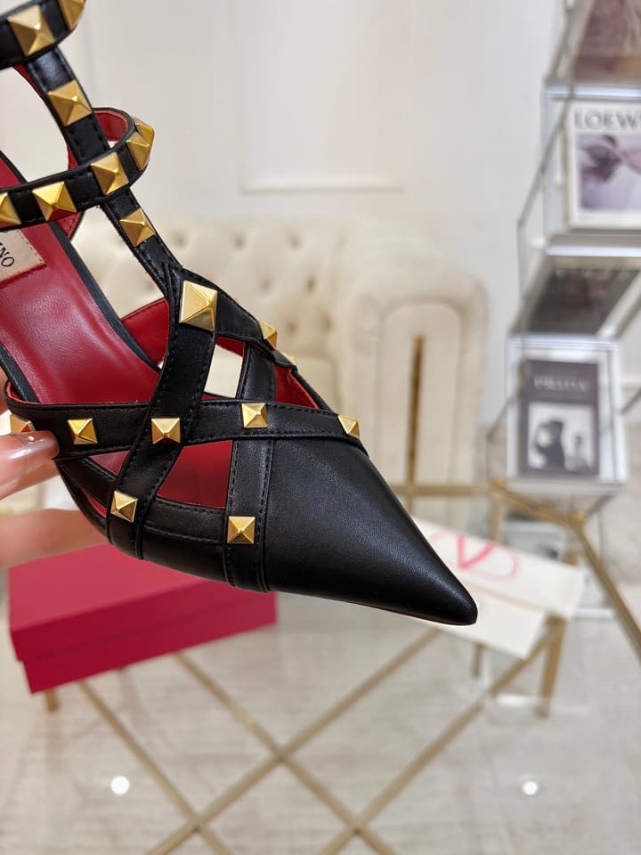 Valentino Studded Cut-Out High-Heeled Sandals – 26SS in Pink
