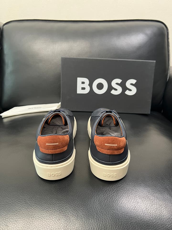 Boss Panelled Leather Sneakers