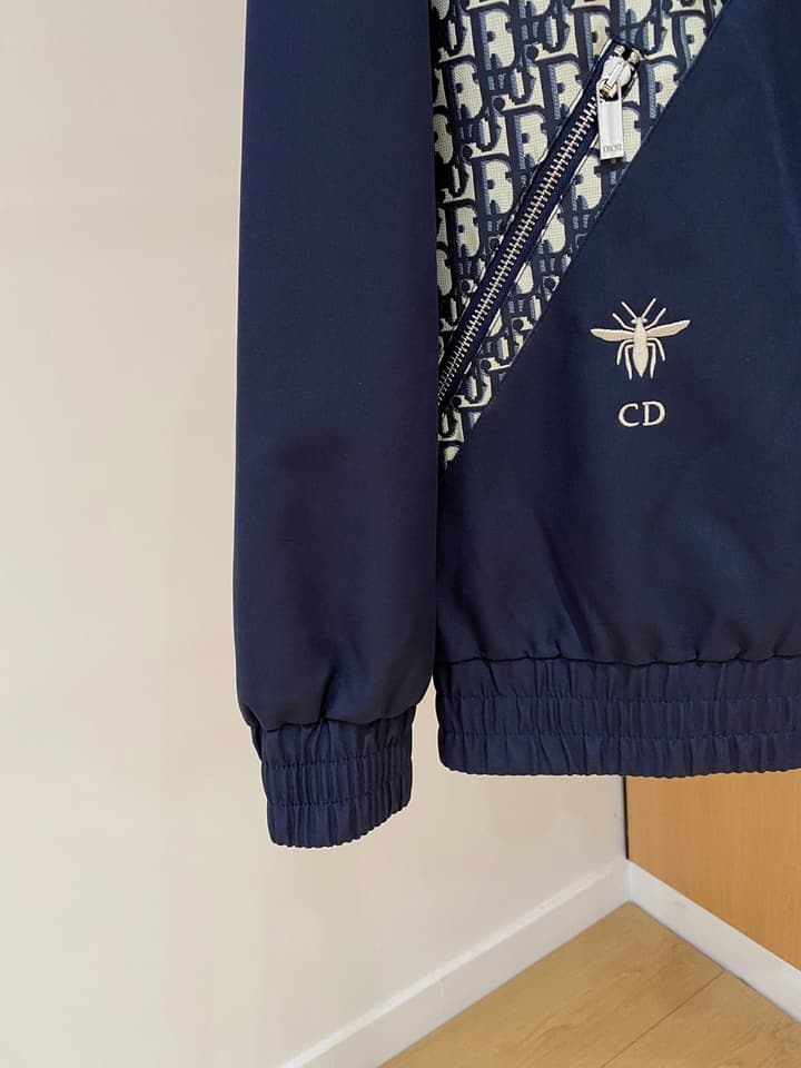 Dior New Runway Jacket Outerwear in Black With Monogram Panels