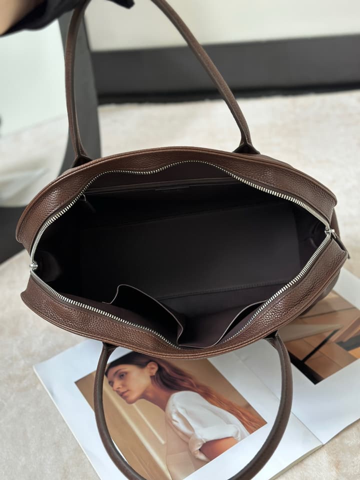 The Row Agnes 15 Leather Bowling Bag