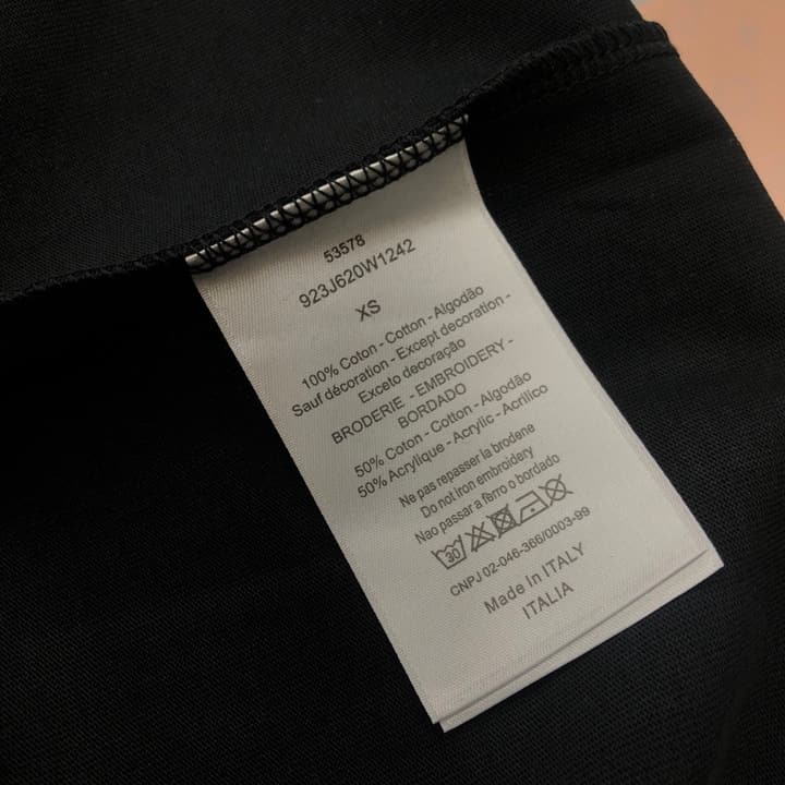 Dior Embroidered Logo Crewneck T-Shirt – 2026SS in Black