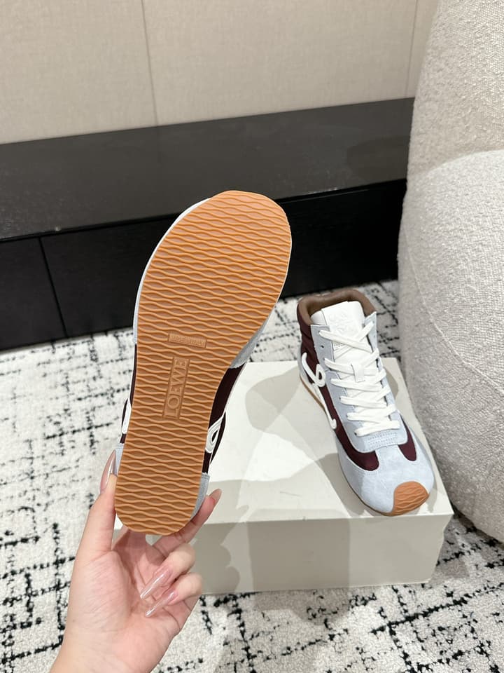Loewe Flow Runner 2.0 Runway Sneakers – 25SS in All White With Gum Sole