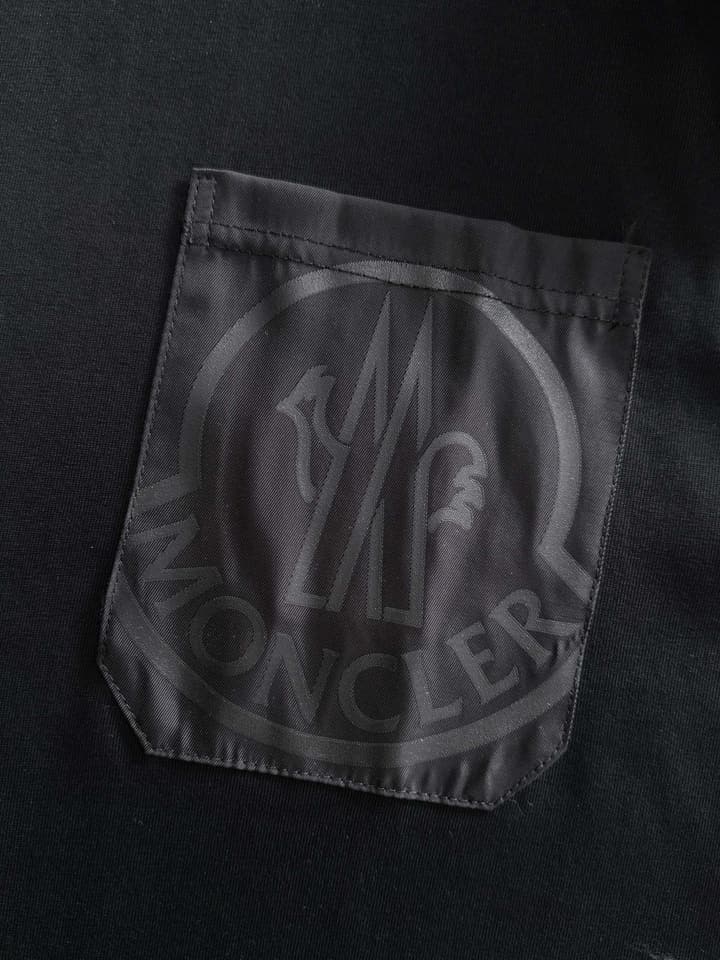 Moncler Woven Pocket Embroidery Logo T-Shirt – 2025SS in Black