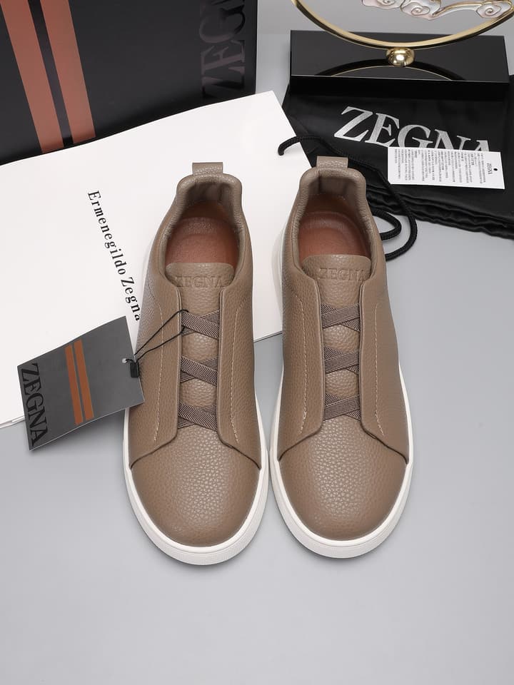 Zegna Triple Stitch Low-Top Sneakers