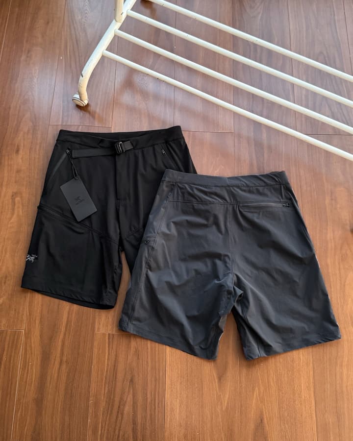 Arc'teryx Logo Embroidered Belted Casual Shorts – Summer Collection in Black