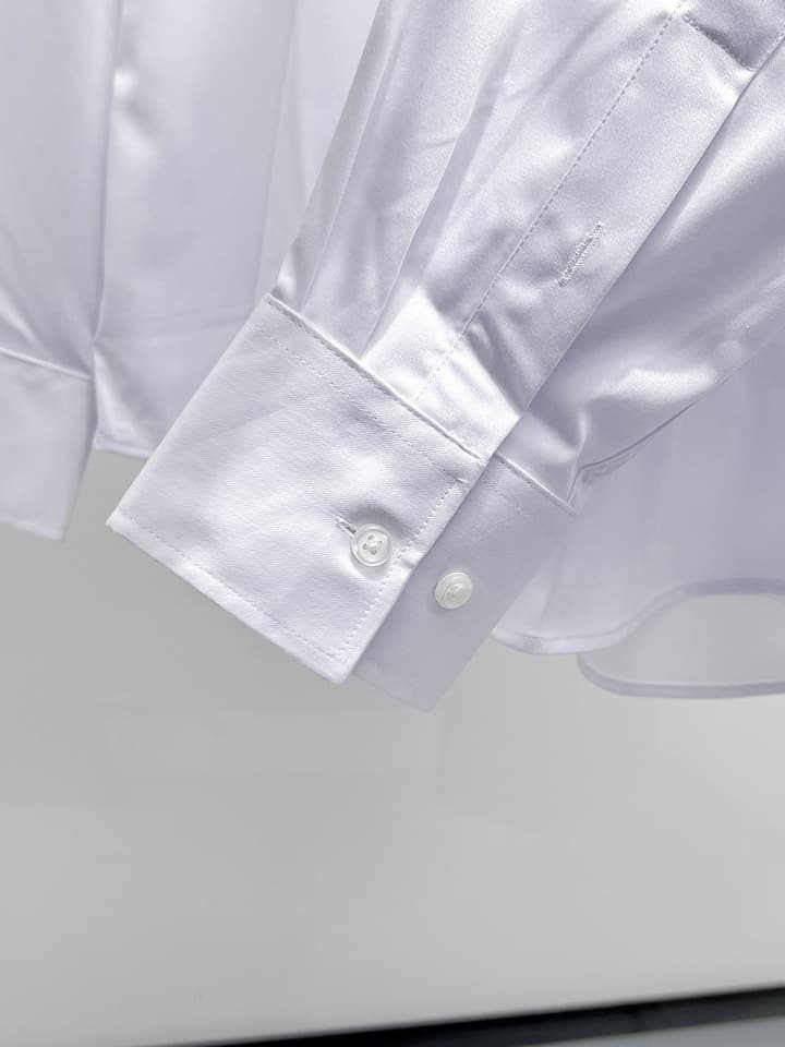 Hermès Long-Sleeve Shirt in Light Blue Striped