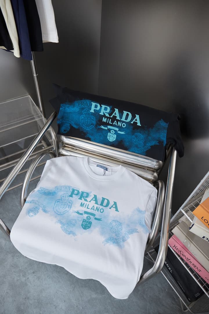 Prada Embroidered Logo T-Shirt – 26SS Early Spring Collection in Black