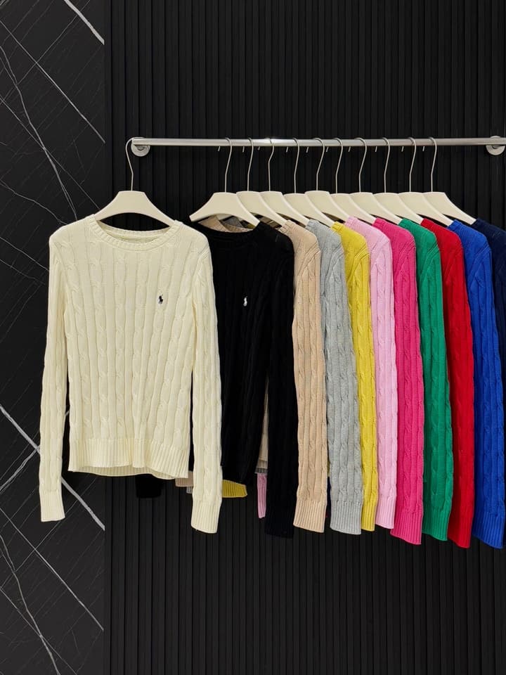 Ralph Lauren Polo Cable Knit Sweater in Bright Yellow