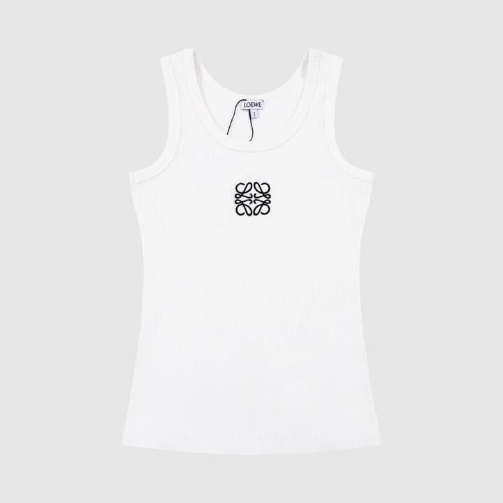 Loewe Classic Embroidered Tank Top – 2023SS in White