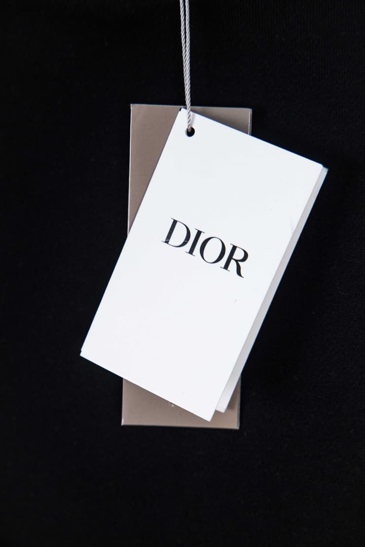 Dior Classic English Letter Hooded Sweatshirt in Black