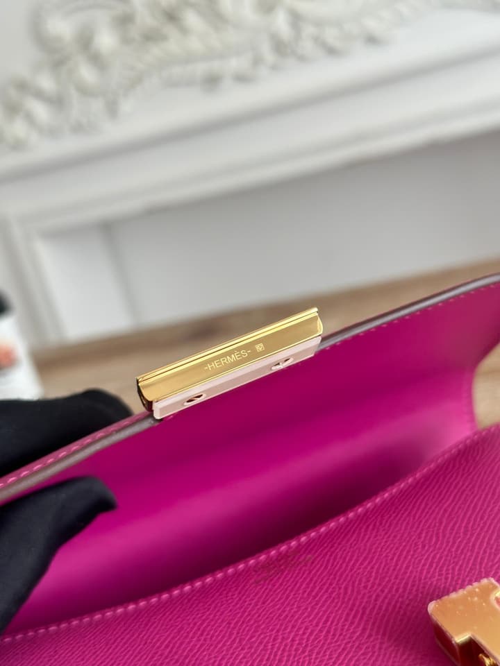 Hermès Constance Bag – Rose Purple Epsom Leather in Pink With Gold Hardware