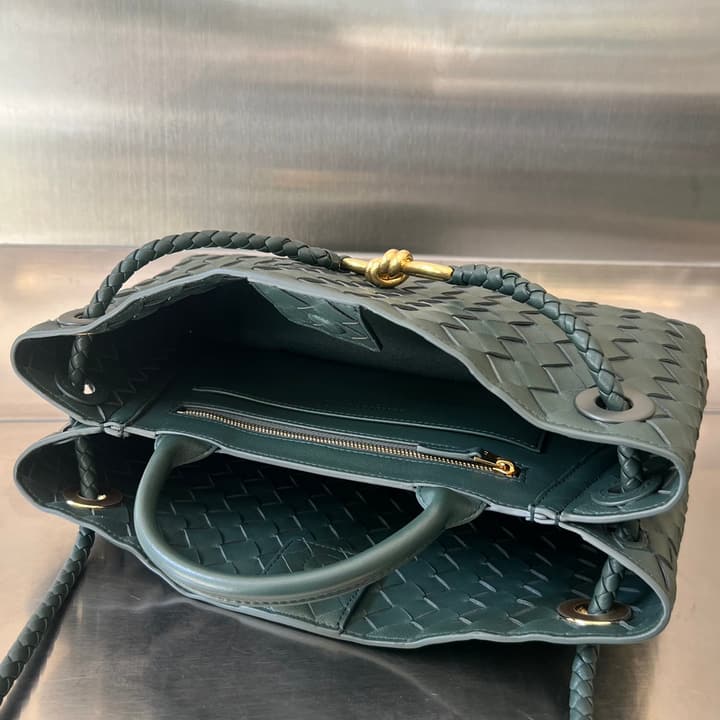 Bottega Veneta Andiamo Handbag in Charcoal Grey
