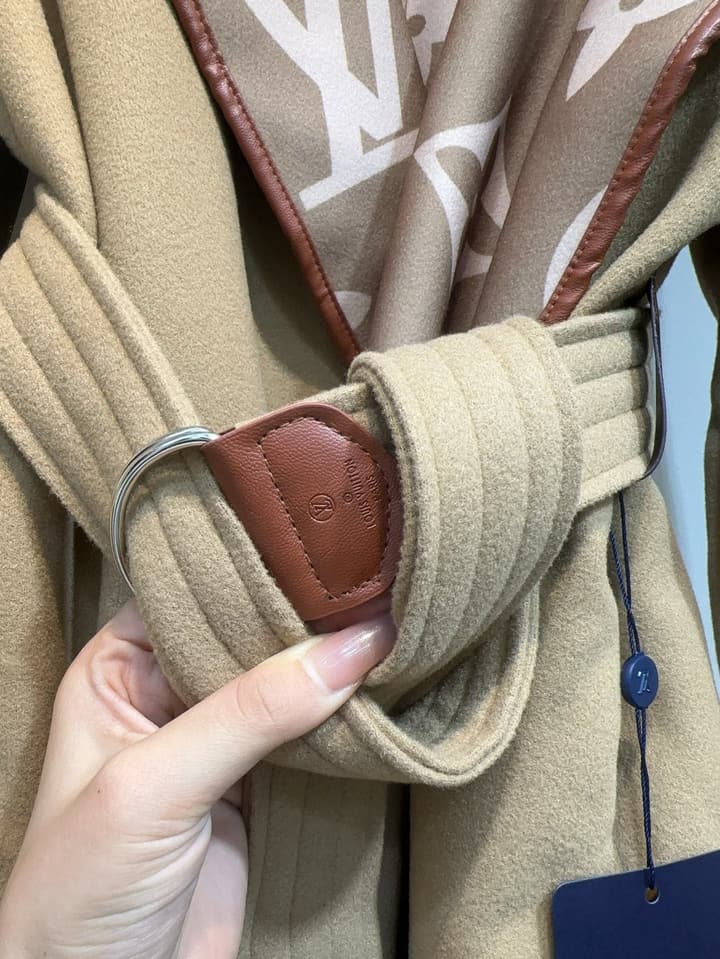 Louis Vuitton Monogram Hooded Wool Coat