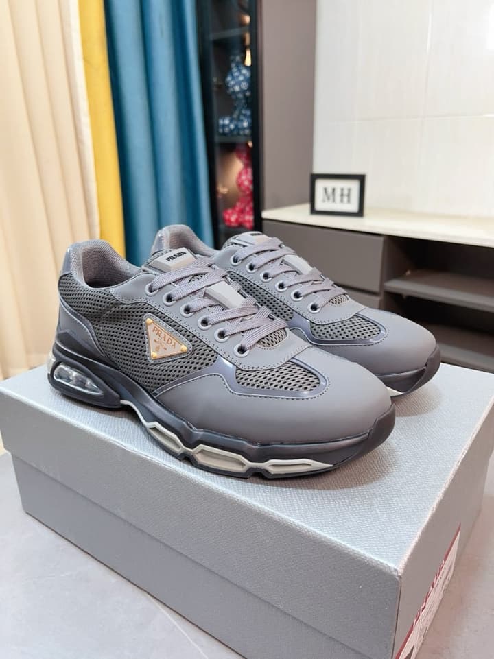 Prada Men's Air Cushion Mesh Sneakers