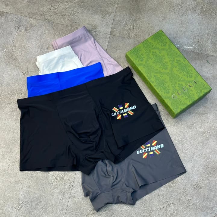Gucci Seamless Ice Silk Men's Underwear Set