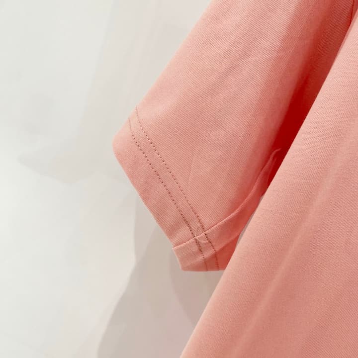 Loewe Cat Embroidery Cotton T-Shirt in Apricot