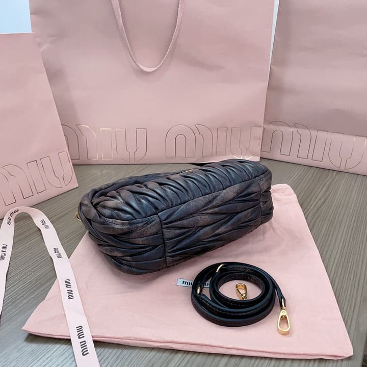 Miu Miu MiuWander Handbag in Black