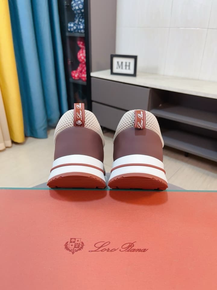 Loro Piana Classic Mesh and Leather Loafers