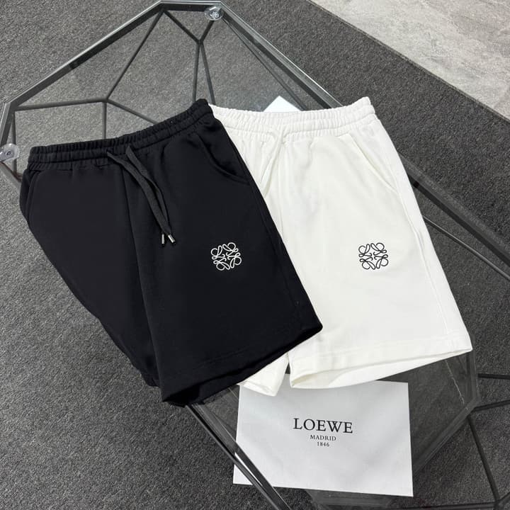 Loewe Classic Element Print Shorts – Spring/Summer Collection in Black With Blue Text