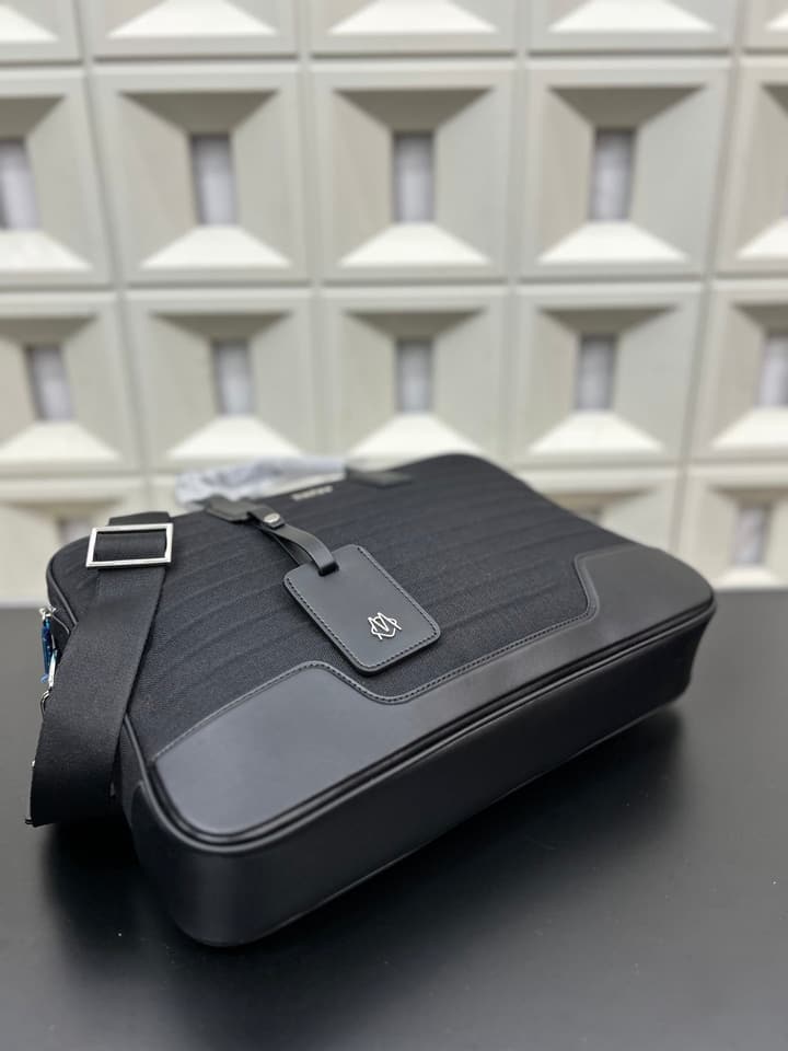 RIMOWA Never Still Canvas and Leather Briefcase in Black Canvas Briefcase