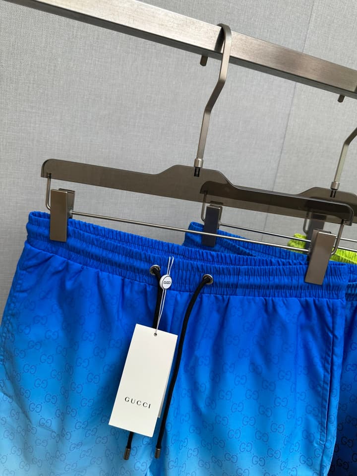 Gucci Men's Casual Beach Shorts – 2025SS in Beige GG Monogram