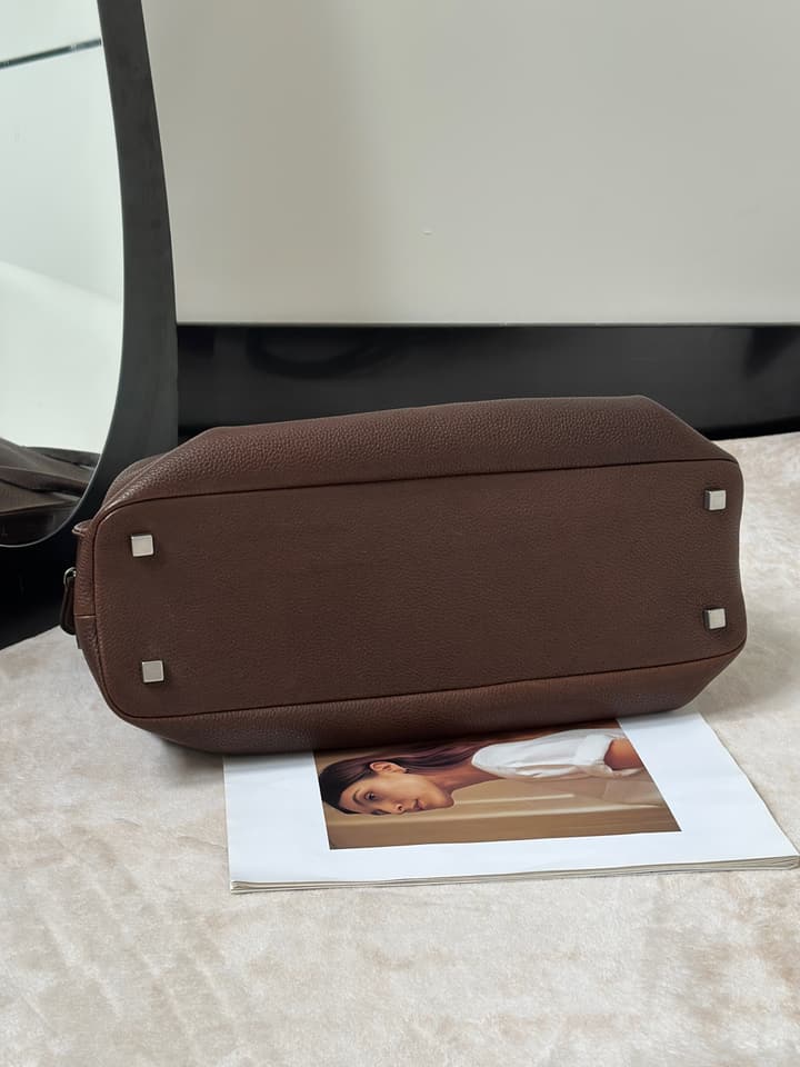The Row Agnes 15 Leather Bowling Bag