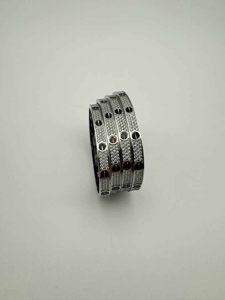 Cartier LOVE Pave Bracelet in Rose Gold Tone Bracelet