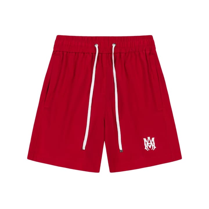 Amiri Logo Athletic Beach Shorts in Black