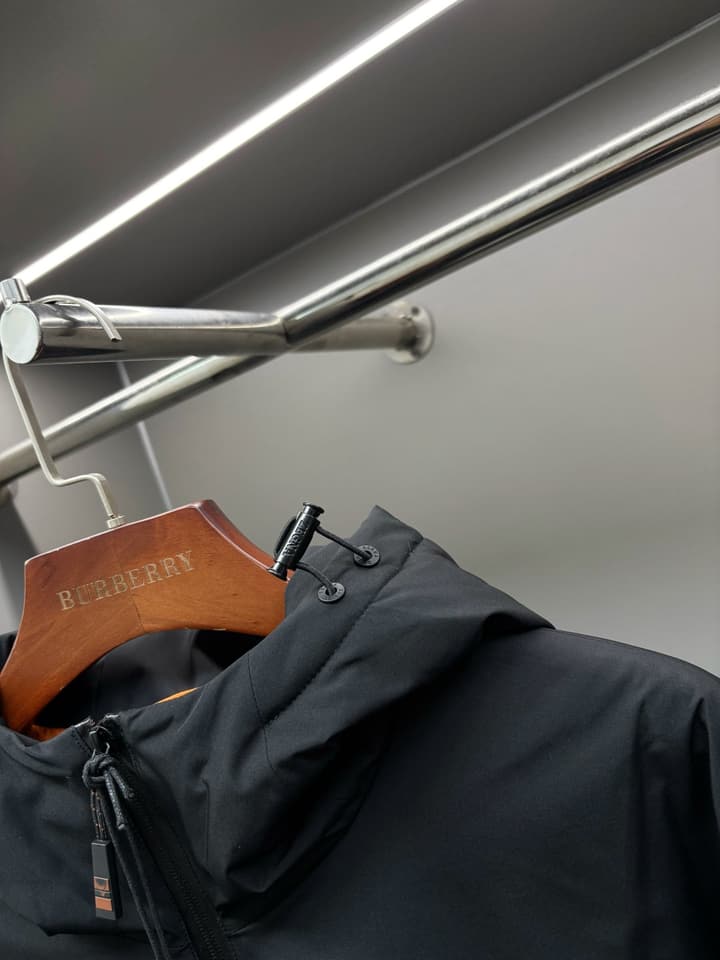 Zegna Letter Embroidered Down Jacket in Black