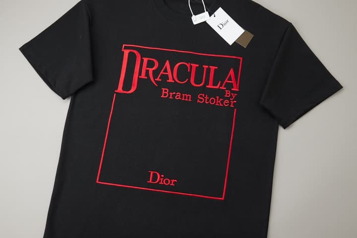 Dior Logo Embroidered Short-Sleeve T-Shirt – 26SS Early Spring Collection in Black Dracula