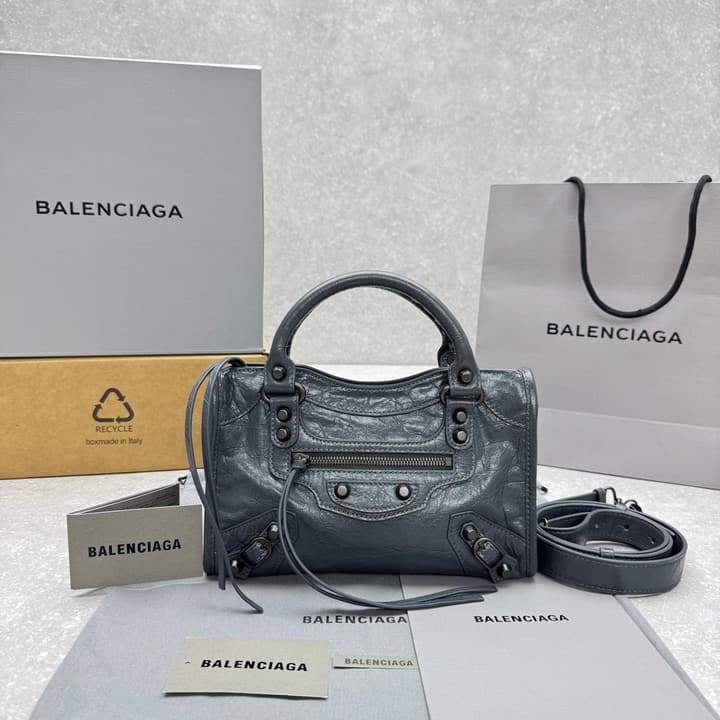Balenciaga Le City Mini Bag – 2024 in Volcanic Rock Grey
