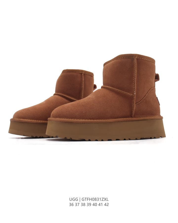 UGG Flat High-Top Wool Snow Boots