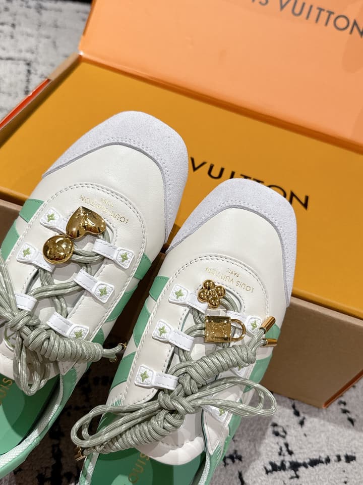Louis Vuitton Sneakerina Ballet Sneakers – 2025 Collection in Metallic Silver